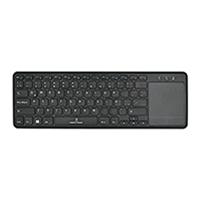 Esta es la imagen de teclado inalambrico con touch pad teclas de tijera y accesos rapidos conector usb perfect choice - negro