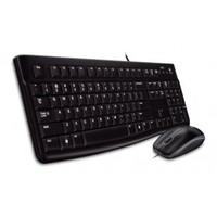 Esta es la imagen de teclado y mouse logitech mk120 alambrico usb (español) negro
