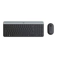 Esta es la imagen de teclado y mouse logitech mk470 slim inalambrico receptor usb (español) negro