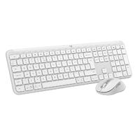 Esta es la imagen de teclado y mouse logitech mk950 signature slim inalambrico receptor usb bolt (español) blanco