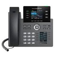 Esta es la imagen de telefono ip grandstream grp2614/ 4 cuentas sip 4 lineas pantallas duales lcd a color bluetooth wifi 2 puertos 10/100/1000 soporta ehs soporta poe e incluye eliminador