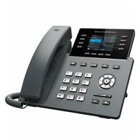 Esta es la imagen de telefono ip grandstream grp2624/ 4 cuentas sip 8 lineas pantalla a color wifi blietooth 2 puertos 10/100/100 soporta ehs puerto usb poe e incluye eliminador