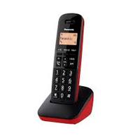 Esta es la imagen de telefono panasonic kx-tgb310mer inalambrico pantalla lcd color ambar 50 numeros en directorio bloque de llamadas no deseadas volumen de receptor localizador de auricular rojo