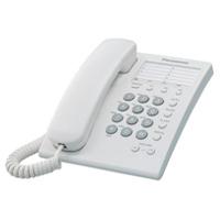 Esta es la imagen de telefono panasonic kx-ts550mew alambrico basico unilinea con marcador rapido de 10 numeros control de volumen de 4 niveles blanco
