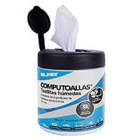Esta es la imagen de toallas humedas | silimex | computoallas 30 pz | antibacteriales | antiestaticas | para uso exclusivamente externo | desintegran grasa