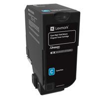 Esta es la imagen de toner laser lexmark 74c4hc0 cyan