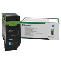 Esta es la imagen de toner laser lexmark 75m40c0 cyan