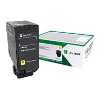 Esta es la imagen de toner laser lexmark color amarillo rendimiento estandar