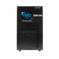 Esta es la imagen de ups doble conversion en linea forza fdc-103k con capacidad de 3000va/3000w fp 1 120v 9-nema 40-70hz negro.