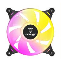 Esta es la imagen de ventilador ocelot gaming of-3 / 120mm / argb / 38.5 cfm / 1200 rpm / 21.2 db / 4 pines / color negro