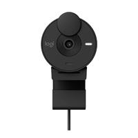 Esta es la imagen de webcam logitech brio 300 full hd 1080p 30fps zoom digital 1x micrófono usb-c blanco crudo